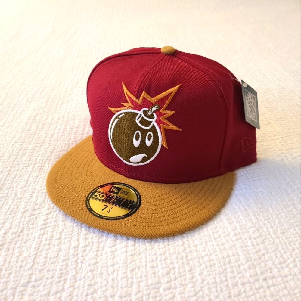 The Hundreds Adam New Era 59/50 Fitted Cap in Maroon 7 3/4